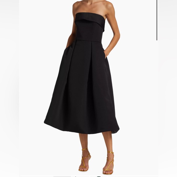 Amsale Faille Strapless Dress - Picture 3 of 5